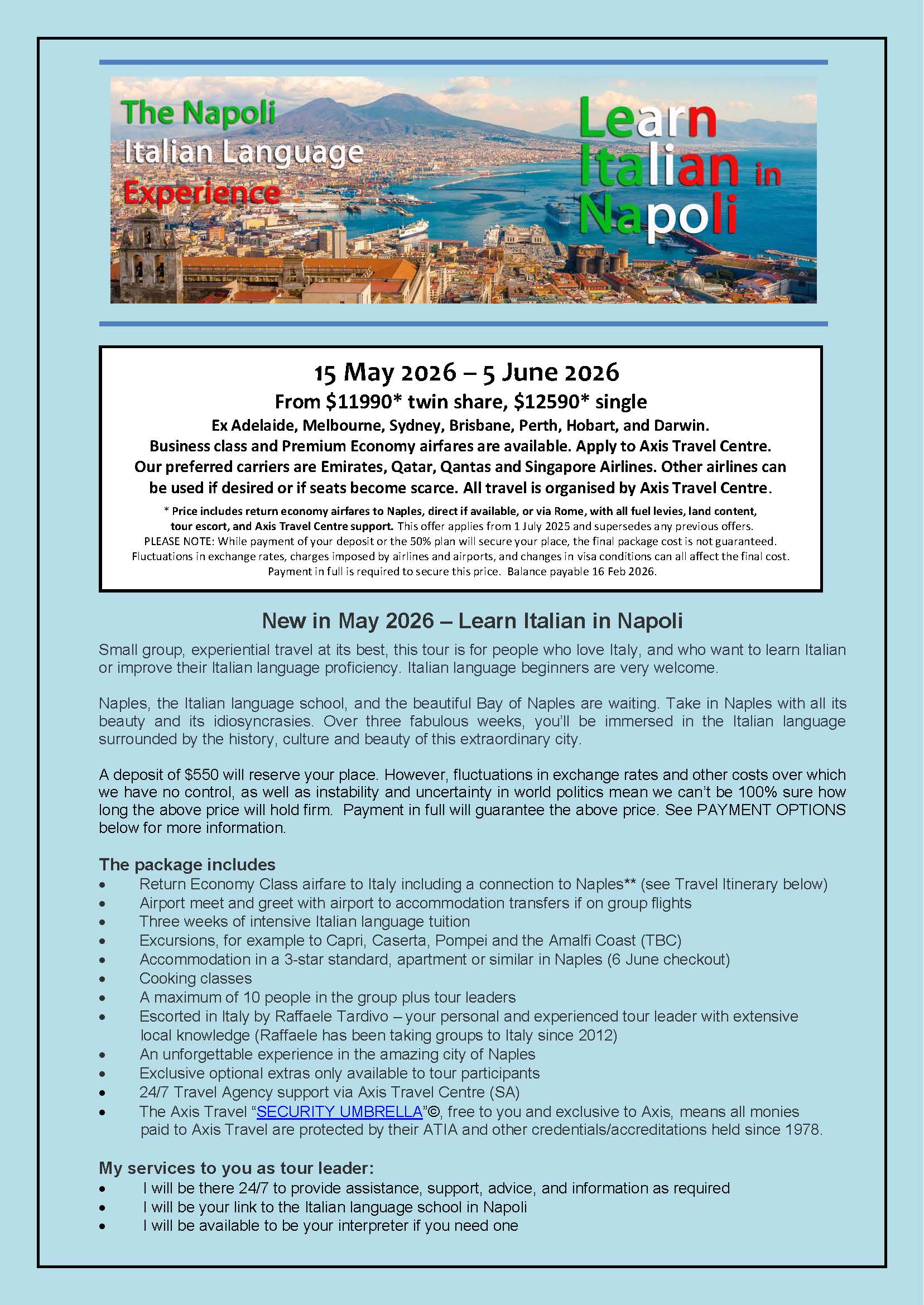 NAPLES Language Package May 2026 Air and Land 